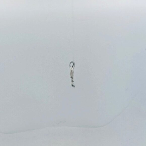 Vintage Sterling Silver 925 Abstract Script “M” Pendant Estate Jewelry 0.7g - Picture 2 of 9